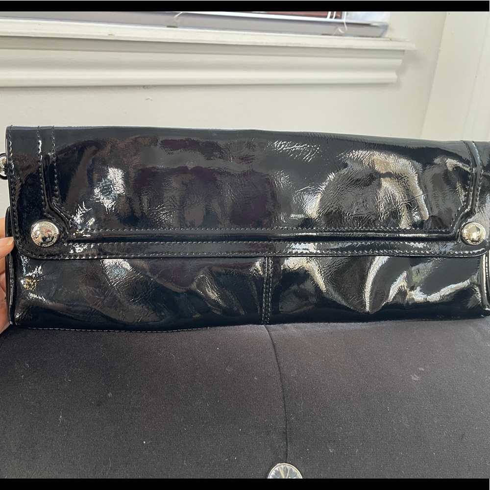 Unique Long Patent Clutch/Crossbody Franco Sarto